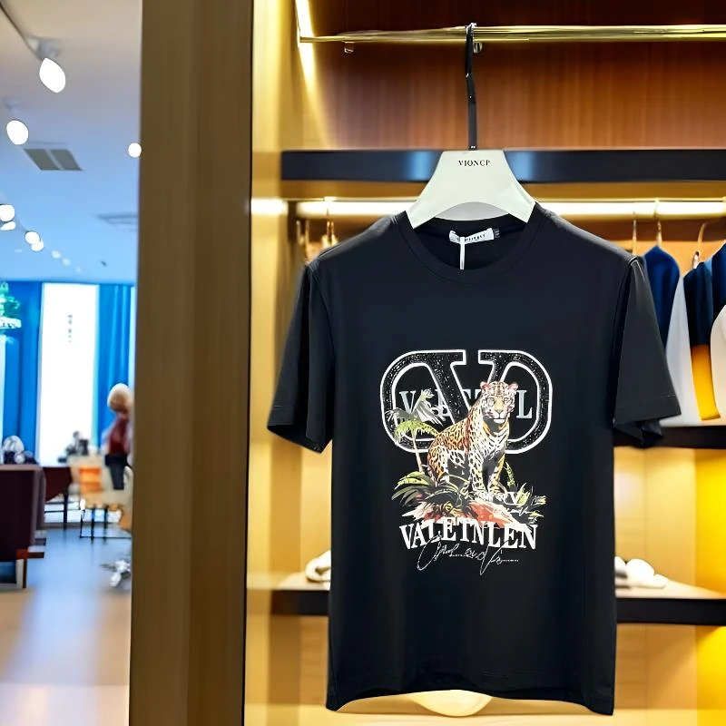 短袖基础大众圆领潮流休闲时尚夏季黑色男装通勤T恤