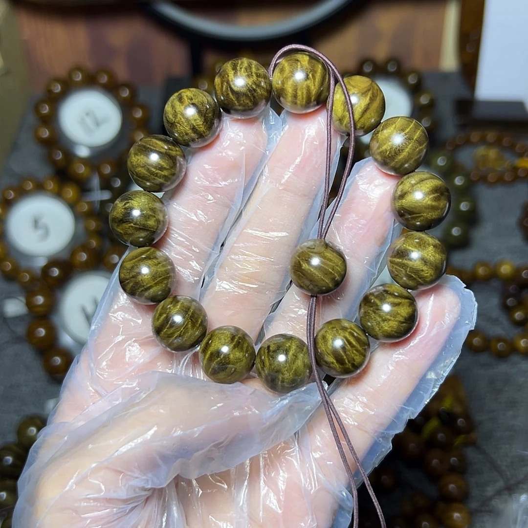 S***l阴沉木手串/手链阴沉1.5冰裂龙胆