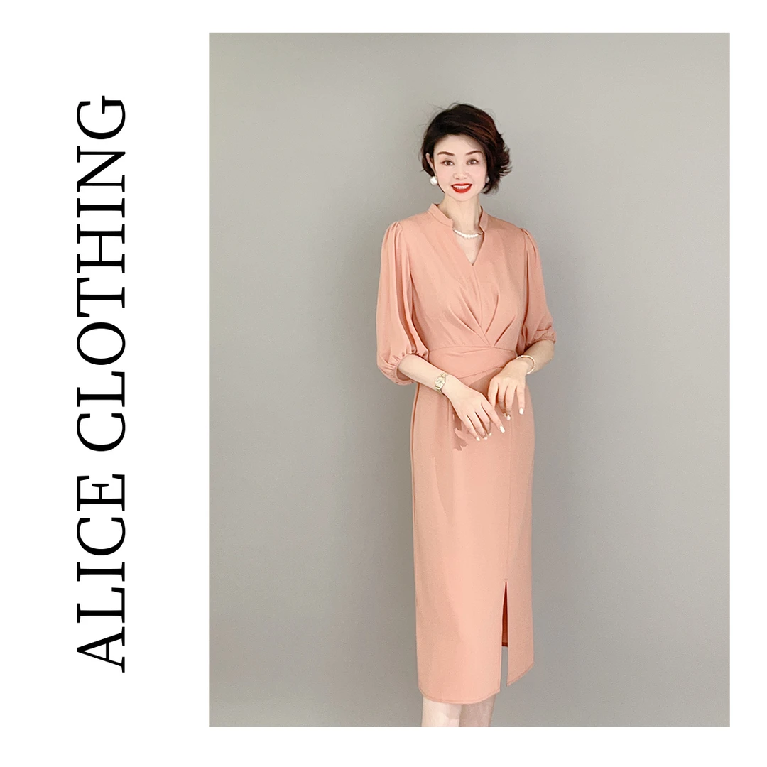 1ALICE 恰似你的温柔连衣裙小心机 优雅钉珠 H1033195Q