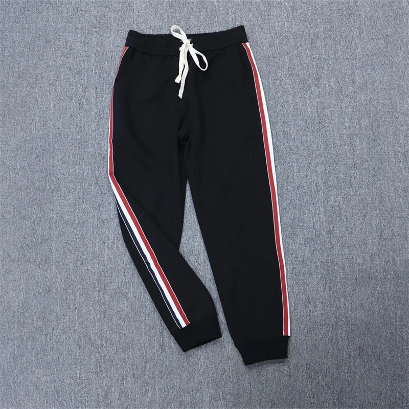 340斤穿加肥加大码侧三色织带车条秋冬休闲卫裤加绒加厚百搭潮流