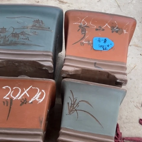 紫砂花盆100-4。