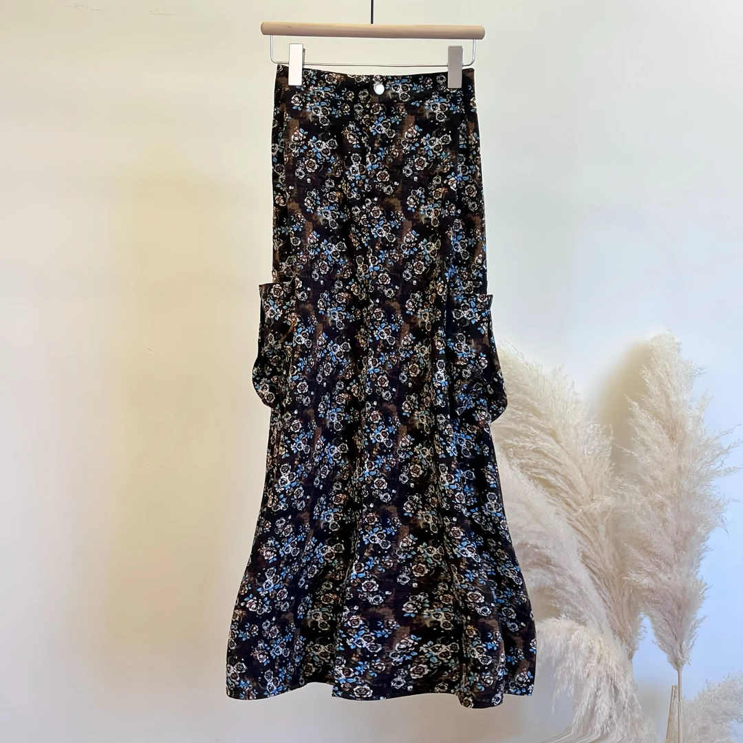 【NO退NO换】鑫燃KIKI 夏季印花显瘦洋气碎花半身裙 88563 BSG（F）