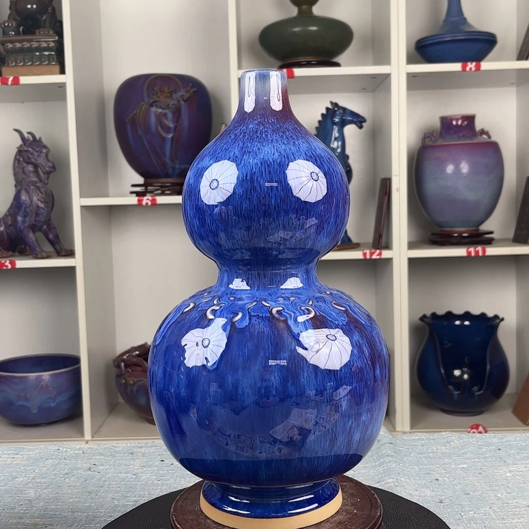 瓷片摆件……葫芦 福禄。无礼盒证书