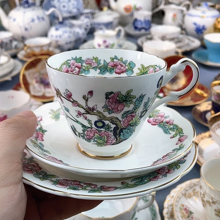 海外中古欧瓷咖啡杯小房子