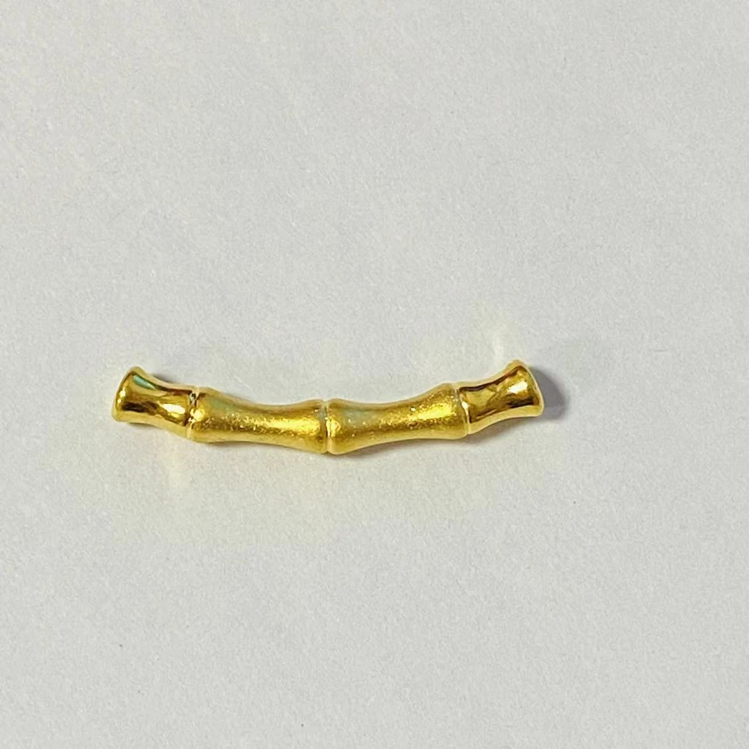 足金999渐变竹节弯管搭红玛 瑙手串@@A236