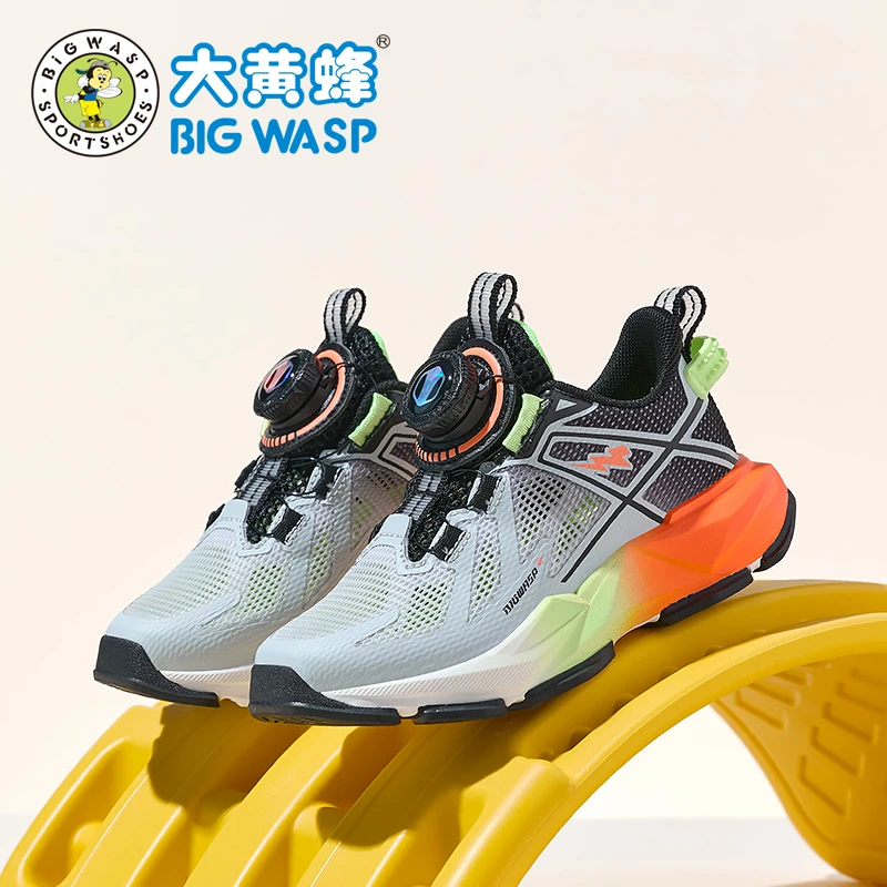 大黄蜂童鞋儿童运动鞋新款透气单网中大童防滑软底鞋子男童跑步鞋