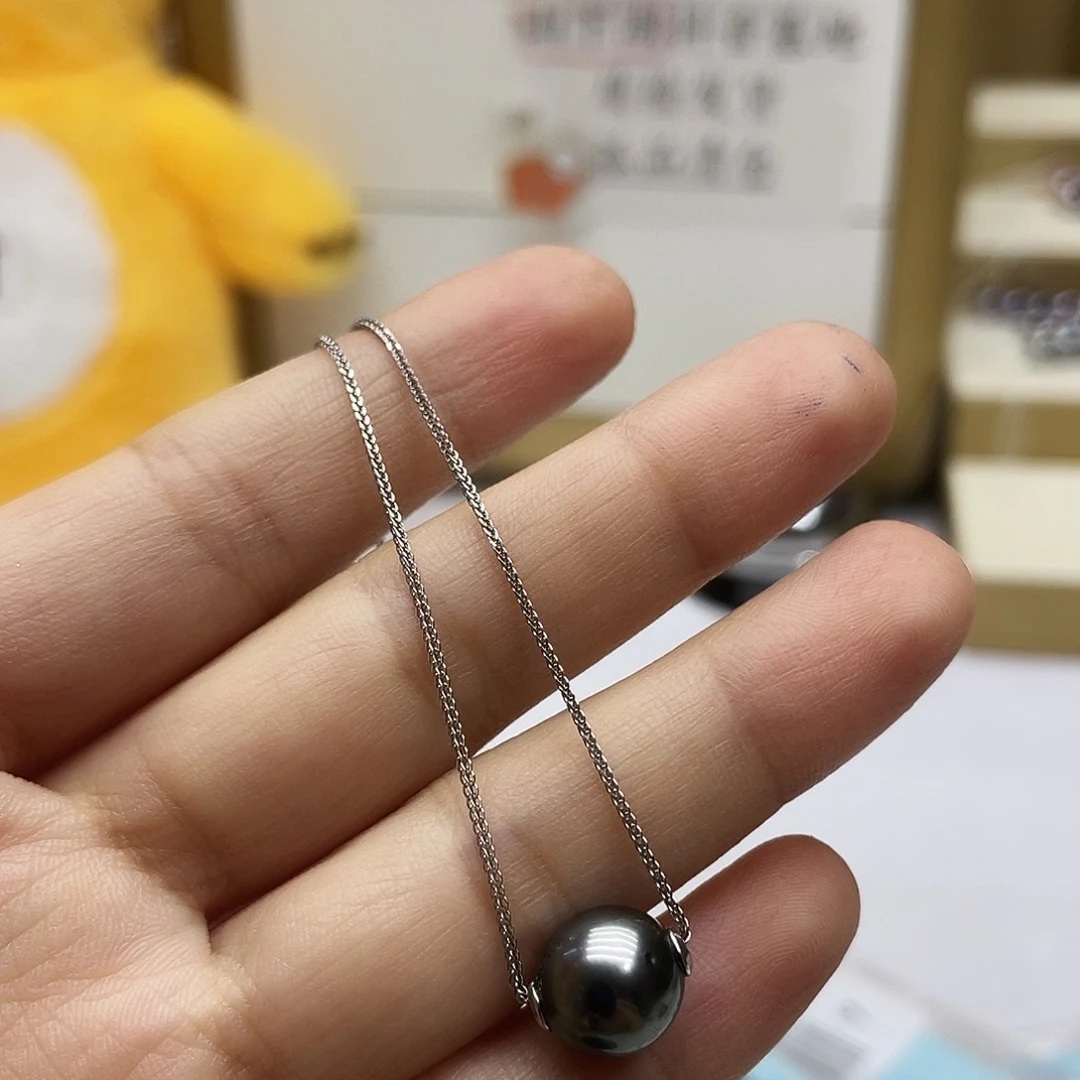 海水珍珠银S925镶嵌颈饰