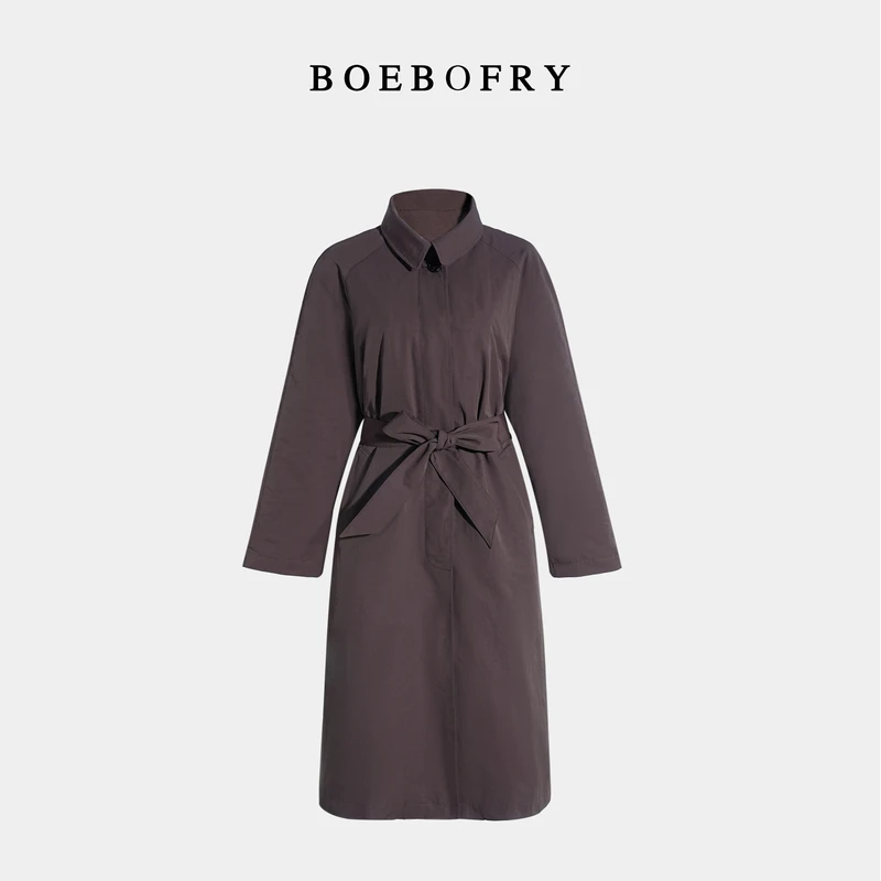 BOEBOFRY<极简大牌>冬季气质美拉德色系可拆卸风衣鹅绒服BE4F0597