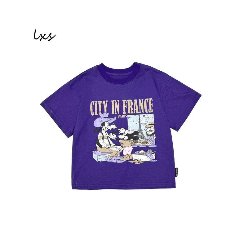 舅舅严选童装夏季男童韩版百搭时尚潮宽松儿童字母圆领短袖C88862