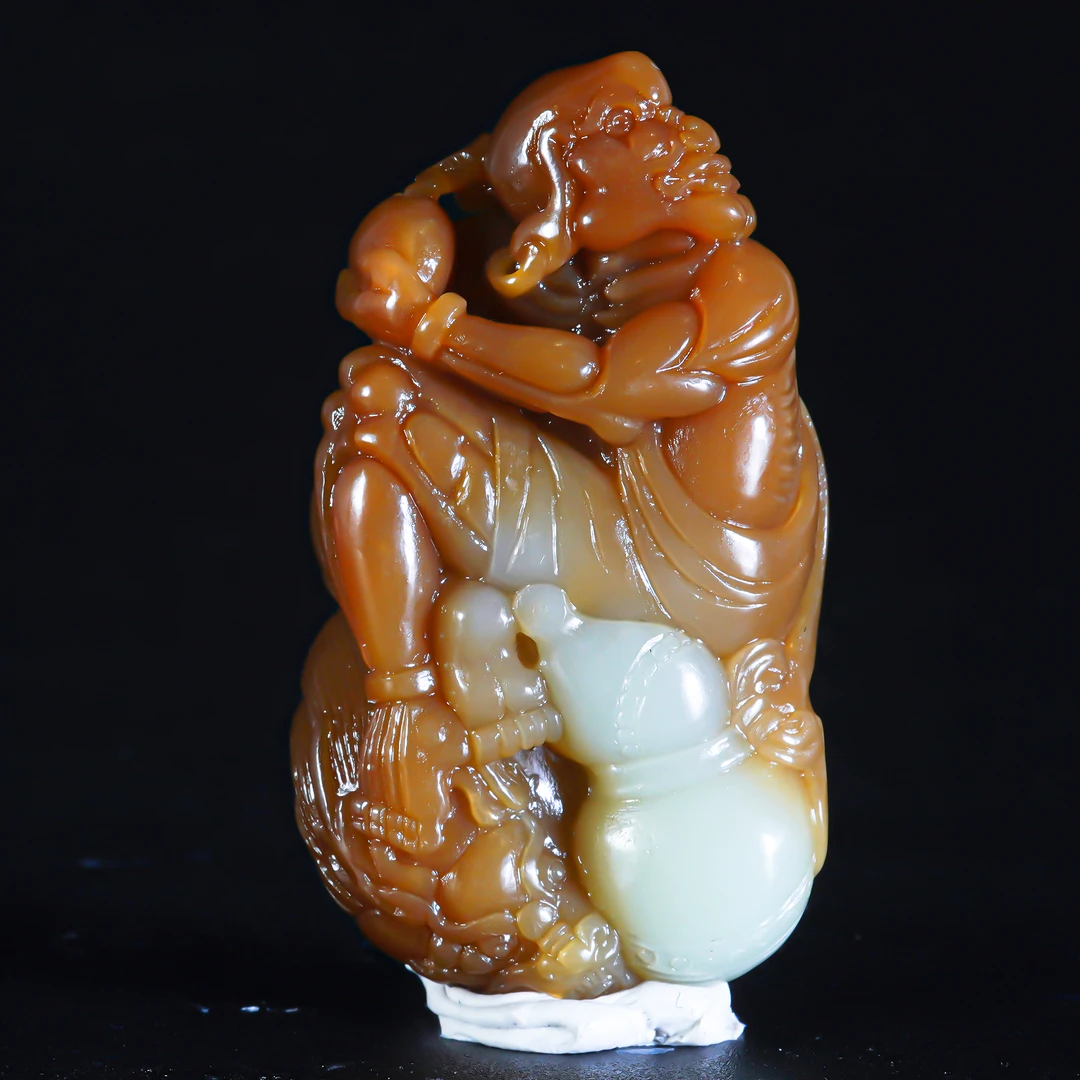 LOT.018和田玉巧雕罗汉X1238