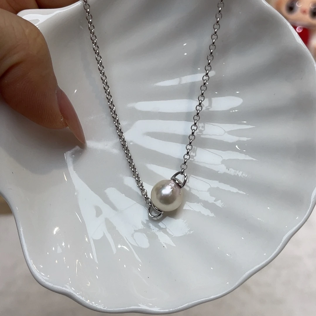 银S925镶嵌海水珍珠颈饰