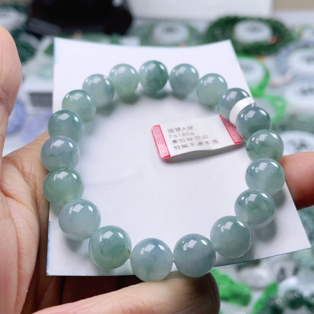 翡翠手链未镶嵌天然翡翠手串10mm