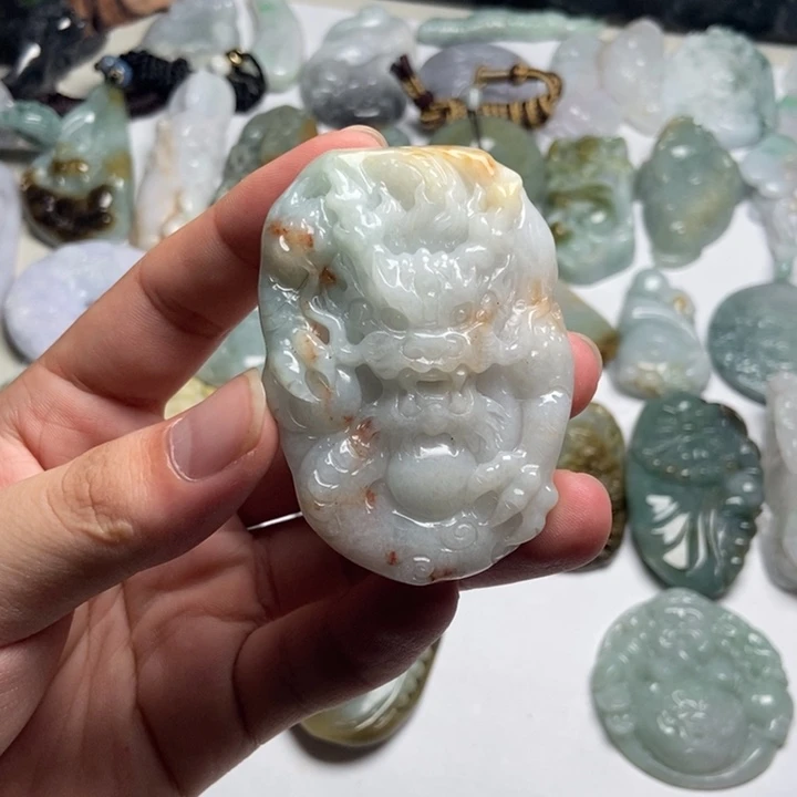 颈饰未镶嵌翡翠龙牌45