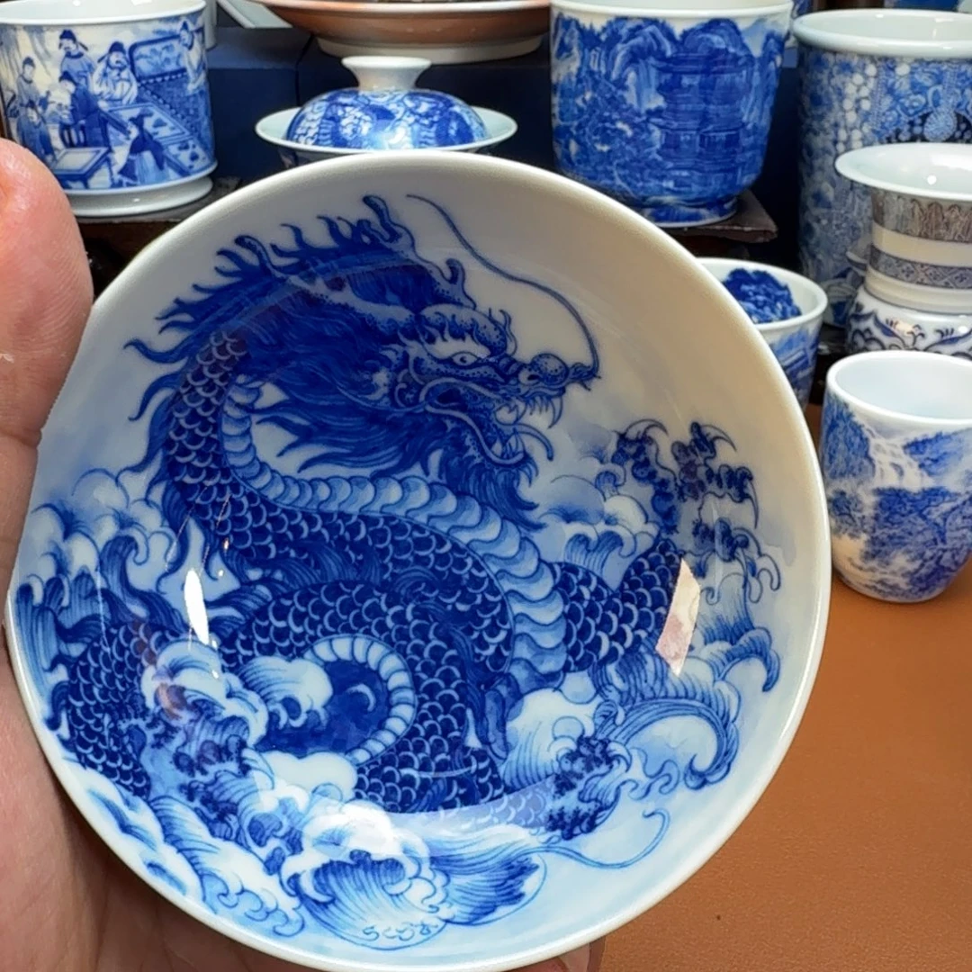 柳***畔杯子景德镇全手工手绘陶瓷