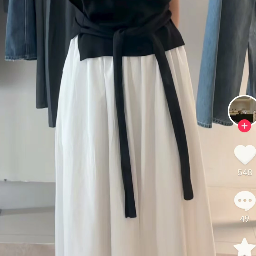 珊珊同款白色百搭半裙