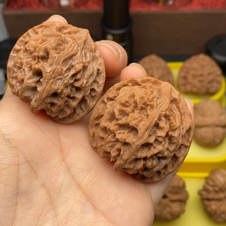 把件文玩核桃苹果园40全品红皮