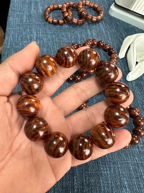 海南黄花梨虎皮纹大黑线2.0手串