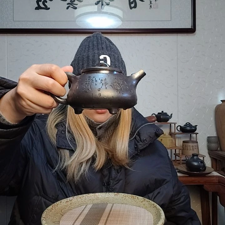 茶壶朱泥如意石瓢300毫升石黄