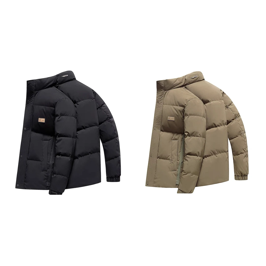 （8021）男装立领冬款加绒加厚男士冬季防风保暖百搭时尚休闲短款