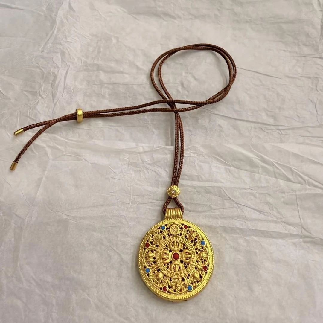 编绳八宝罗盘项链