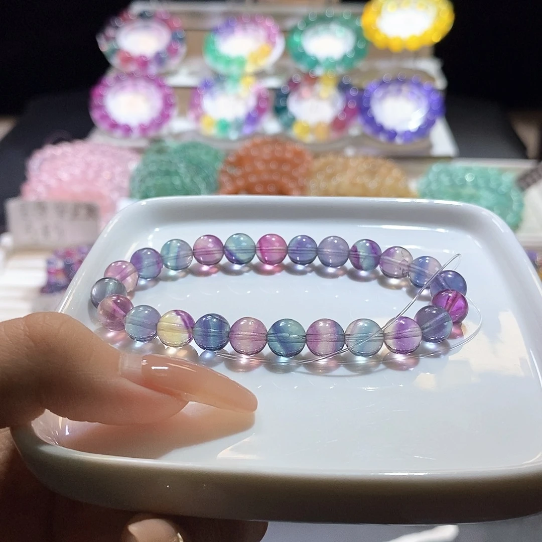 未镶嵌手链萤石独角兽