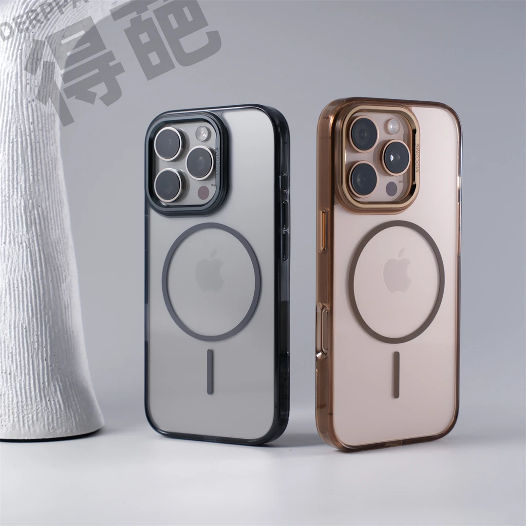 得葩软边框透明苹果16promax磁吸手机壳iphone15防摔保护14/13/12