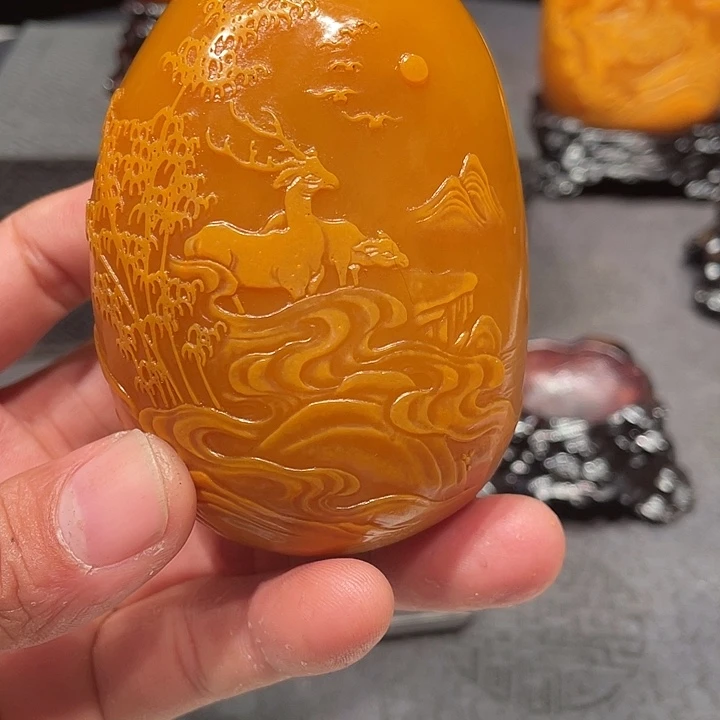 糊***涂寿山石山水画作品欣赏