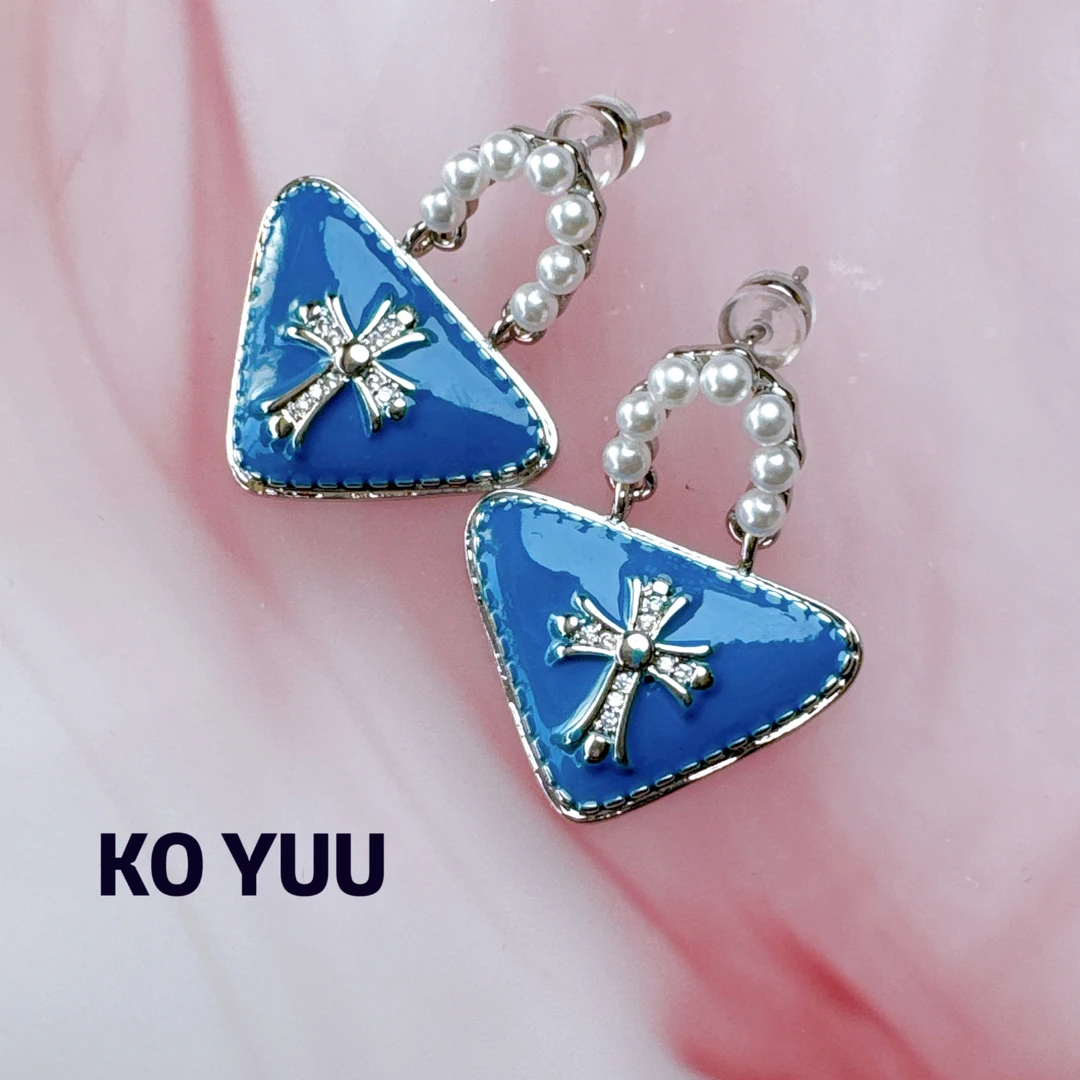 铜合金锆石耳饰 【雨桐高奢饰品】耳环KY00815