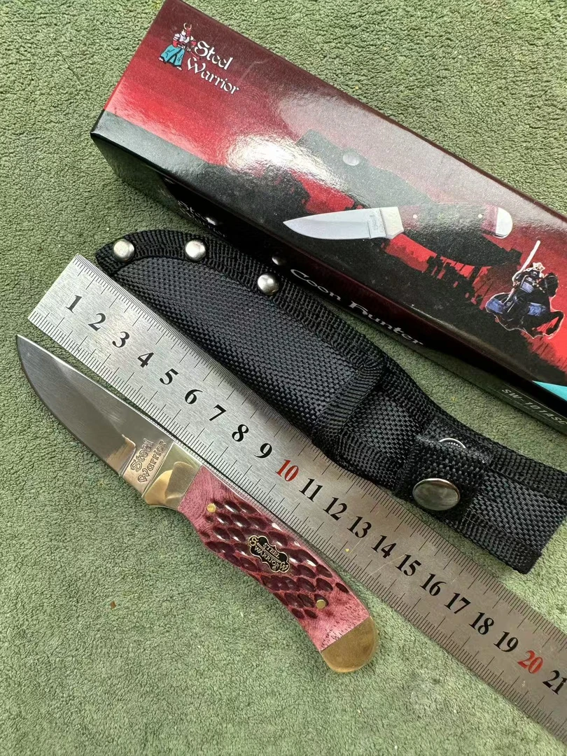 钢武士牛骨小直刀手把肉外贸代工口袋刀