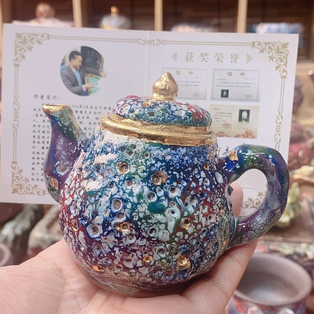 粗陶志野柴烧茶器