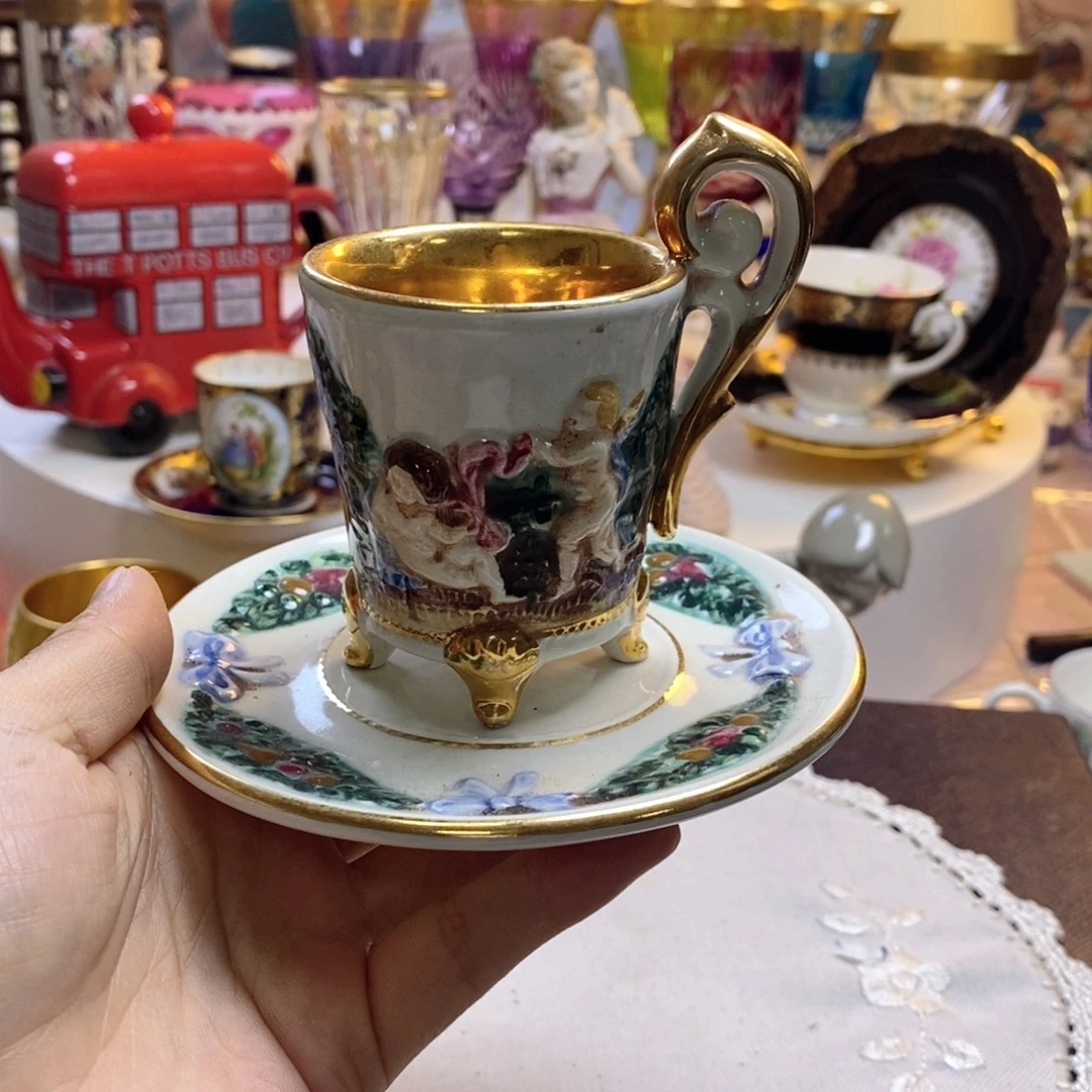 瓷片卡奥迪蒙特瓷器欧瓷咖啡杯水晶杯