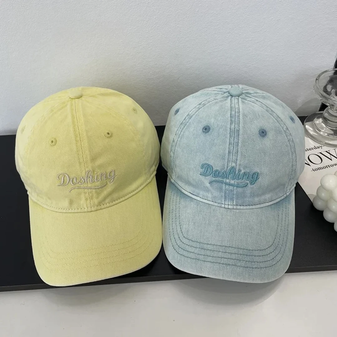 dashing字母刺绣软顶棒球帽子女时尚清新休闲百搭潮流品质鸭舌帽