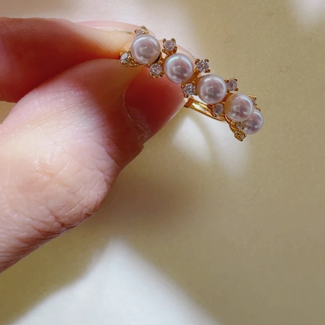 海水珍珠戒指银S925镶嵌199