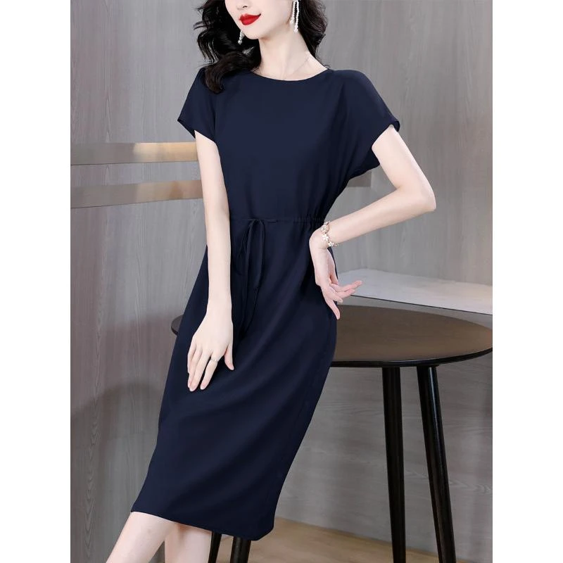 高端时尚雪纺连衣裙女夏季2025新款今年流行爆款气质高端妈妈裙子