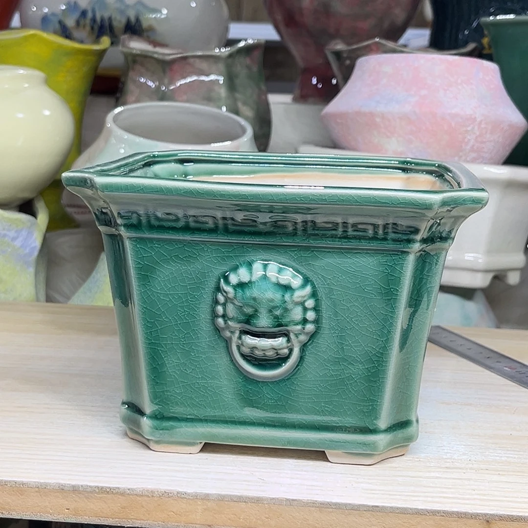 陶瓷绿植多肉微瑕花盆外口径：17*12