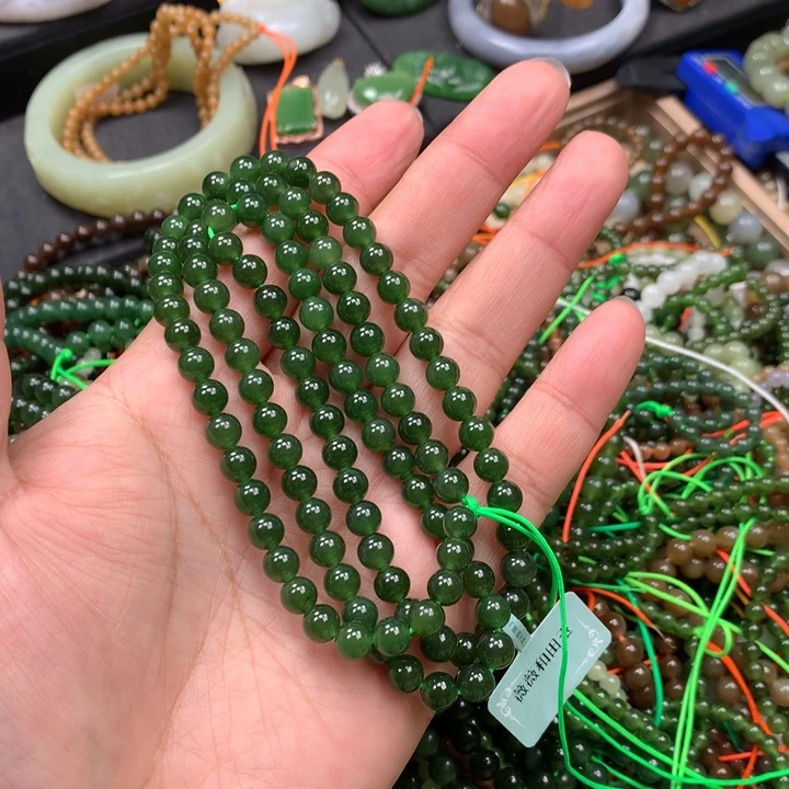 和田玉未镶嵌手链73