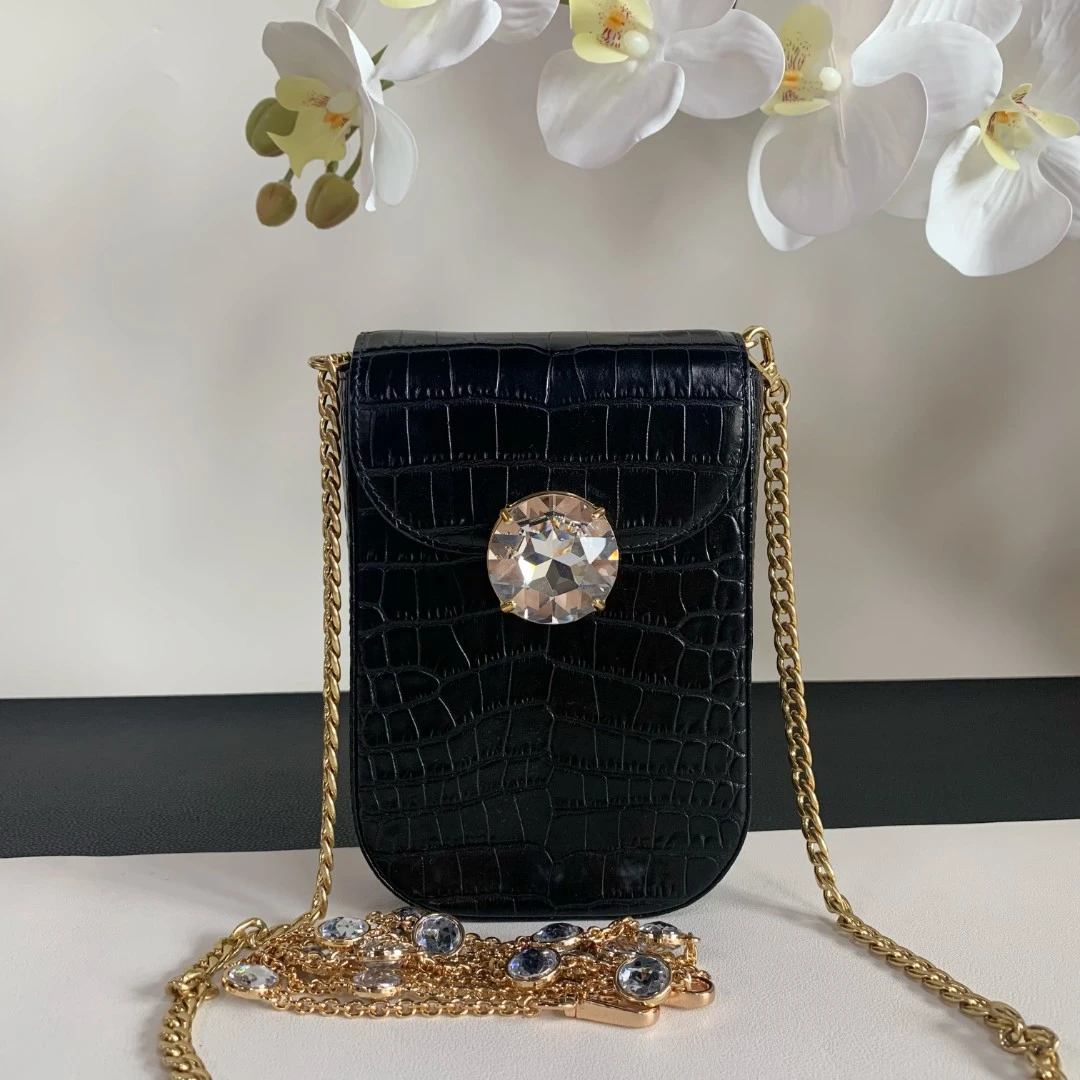 95新 MIU MIU/缪缪 【99新】miumiu 钻石鳄鱼纹链条包