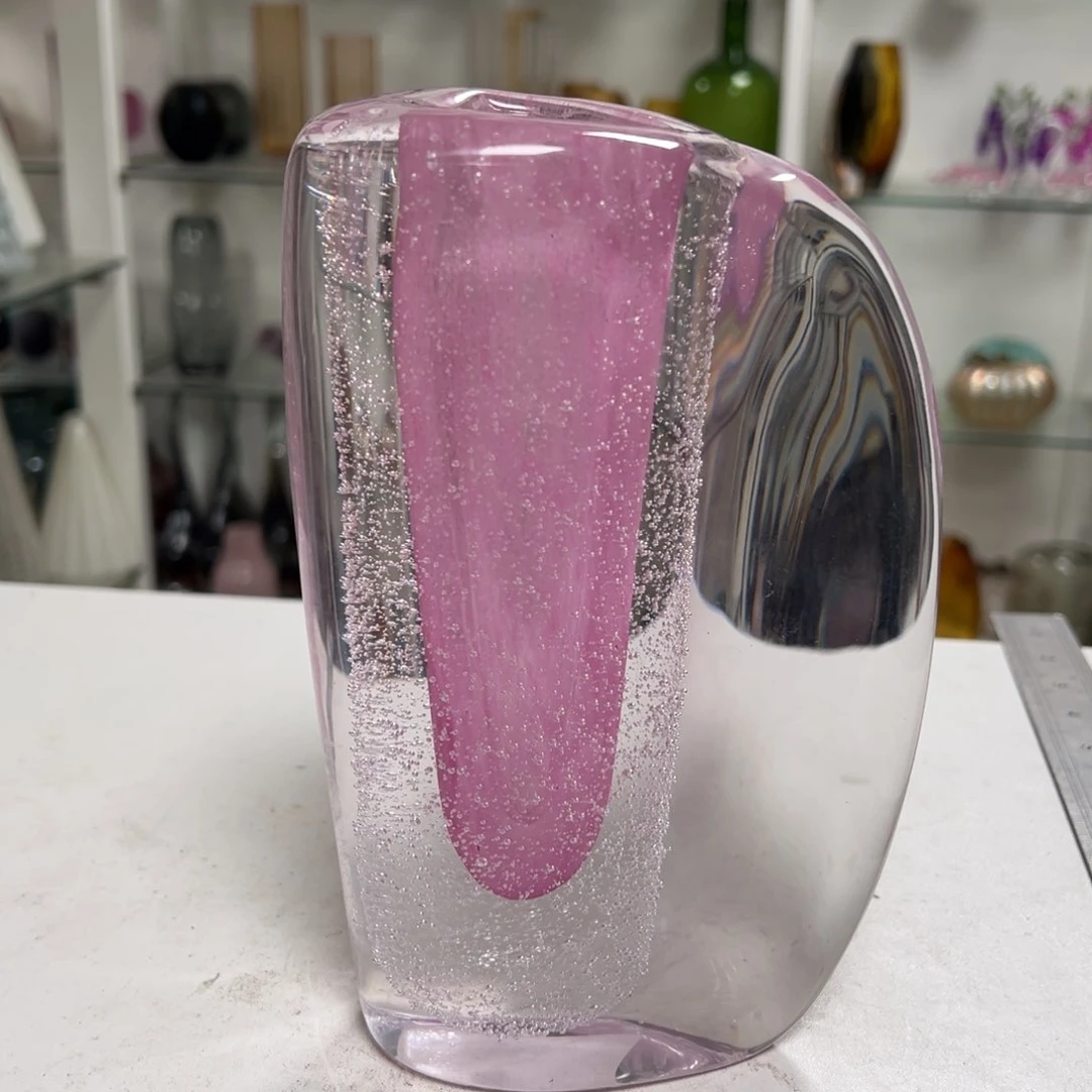 金粉色气泡厚壁花瓶高度21