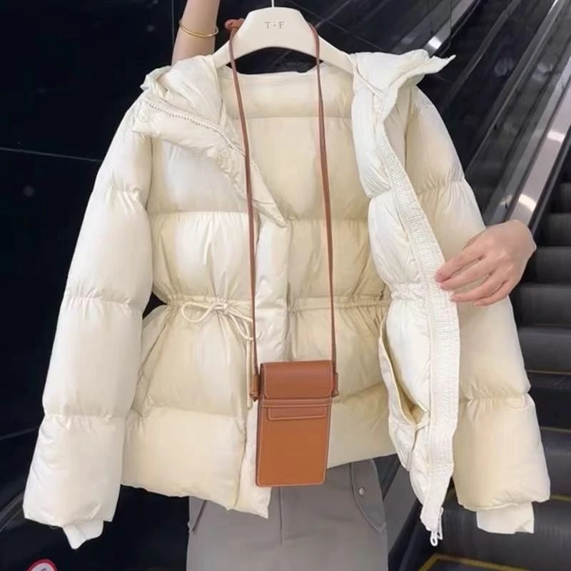 90%白鹅绒！巴黎走秀款收腰高级欧货冬季新品连帽加厚