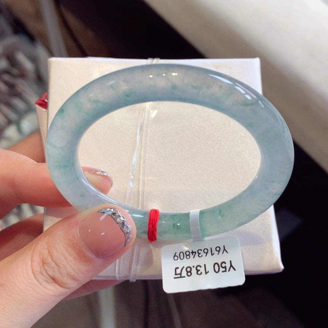 翡翠手镯未镶嵌35号圆条77