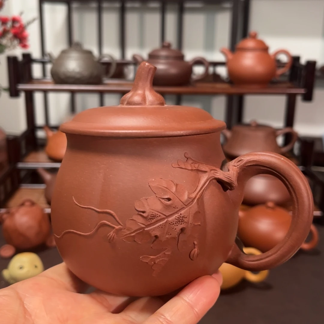 紫砂茶壶红皮龙南瓜杯