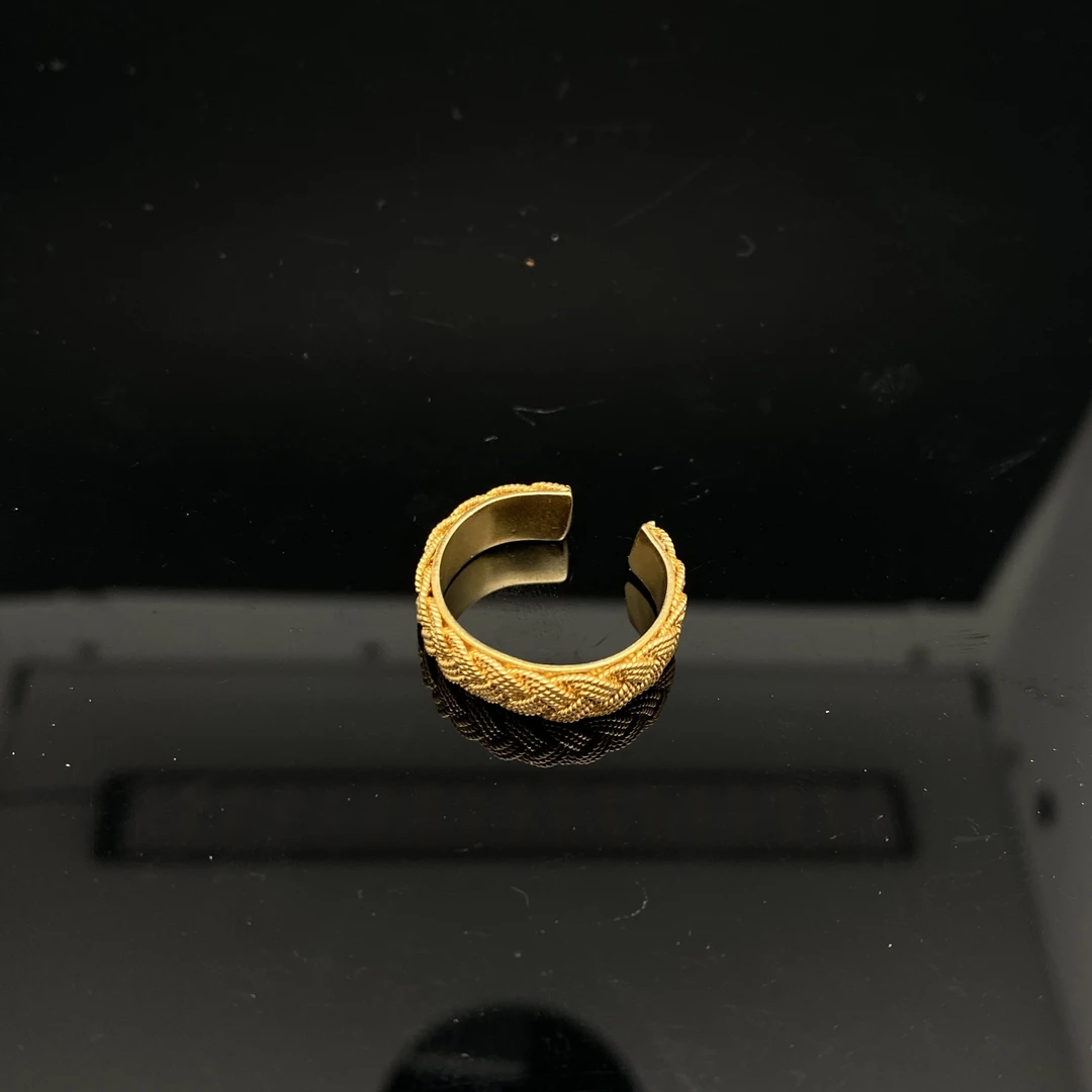 925银银制品 B0115GMD503（多样性发货）银镀金花丝戒指