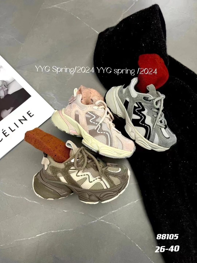 88105单网新款韩版男童巴家老爹鞋女轻便软底跑步鞋单鞋