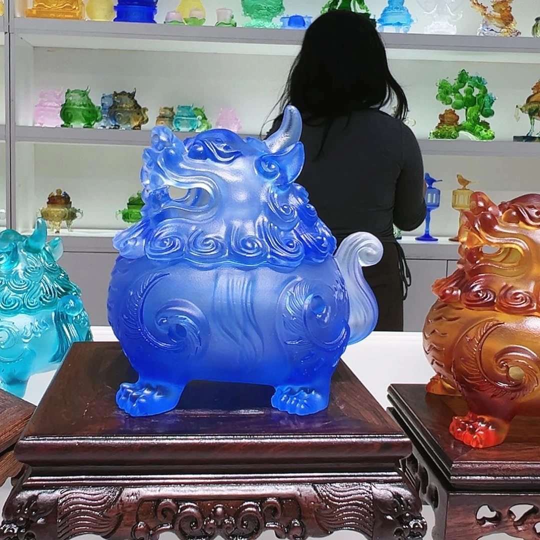 【闪购商品】手工艺品琉璃狻猊香炉中号