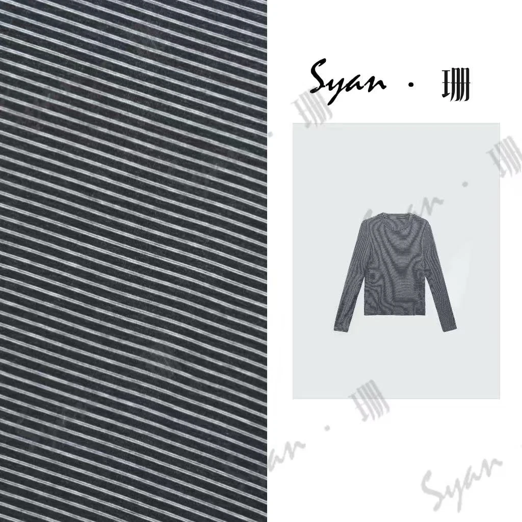 Syan【空白格】秋季新款潮流高级感时尚宽松休闲条纹打底卫衣