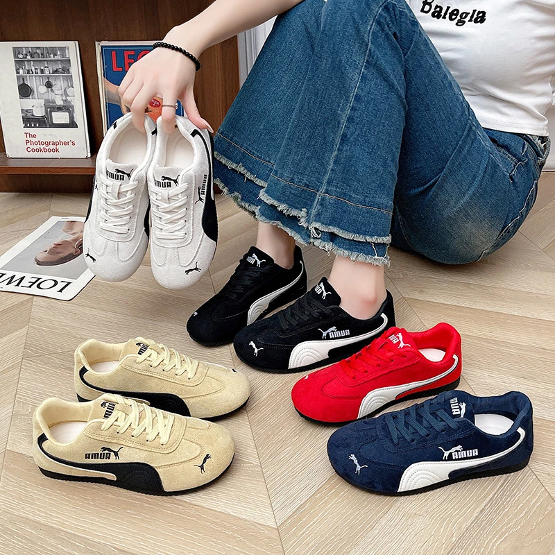 德训鞋女款2025新款爆款夏秋小白鞋平底阿甘鞋子女鞋运动休闲板鞋