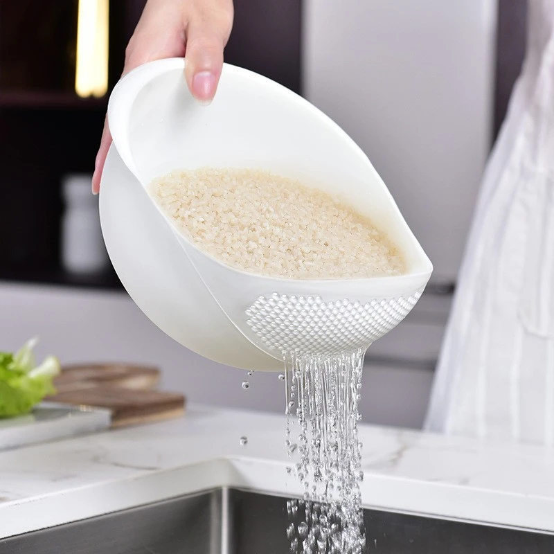 塑料淘米神器家用厨房蔬菜水果筐沥水洗菜盆细孔不漏米洗米筛