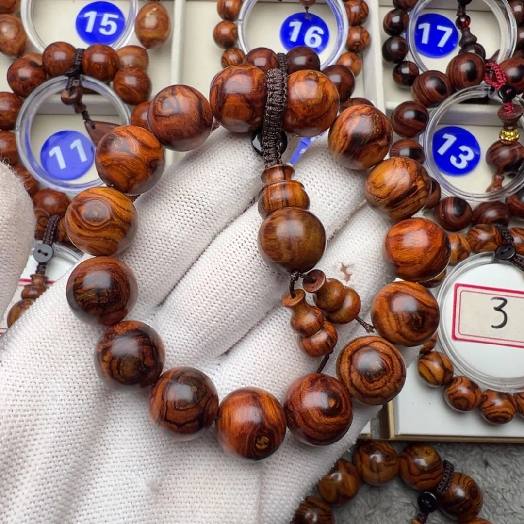 手串/手链黄花梨/降香黄檀1.5黄花梨花纹手串