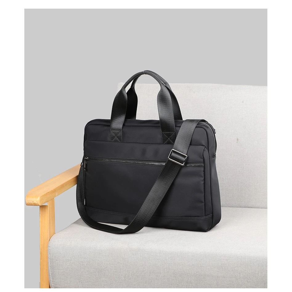 公文包男款商务文件包帆布手提包大容量男士上班通勤包电脑包轻便