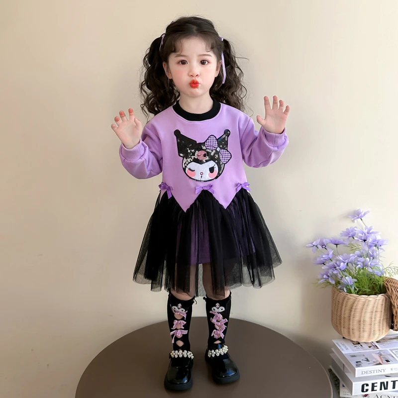 女童库洛米外套连衣裙宝宝春秋装韩版女宝小女孩宝宝衣服早秋款